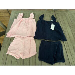 Kids Pink and Navy Matching Set